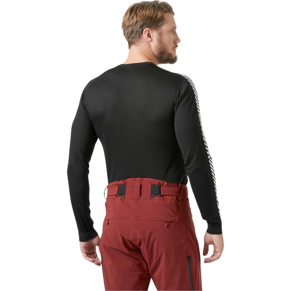 2026 Helly Hansen Lifa Stripe Crew Neck Base Layer Top 48800 - Black